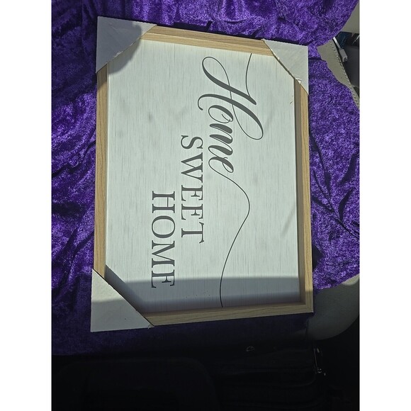 Wooden Decorative Wall Sign Plaque "Home Sweet Home" Size 11" x 14" - Picture 2 of 4